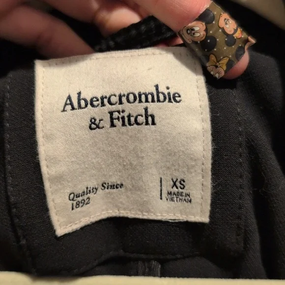 Abercrombie & Fitch Black Double-Breasted Trench Coat with Belt - Picture 2 of 7